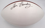 Tom Landry Autographed White Panel Football Dallas Cowboys Beckett BAS QR #BK44621