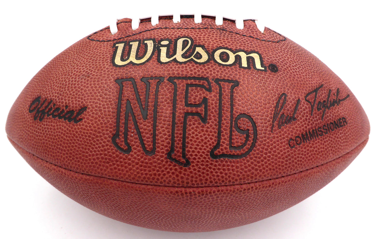 Joe Namath Autographed NFL Leather Football New York Jets "X12" Beckett BAS QR #BH26910