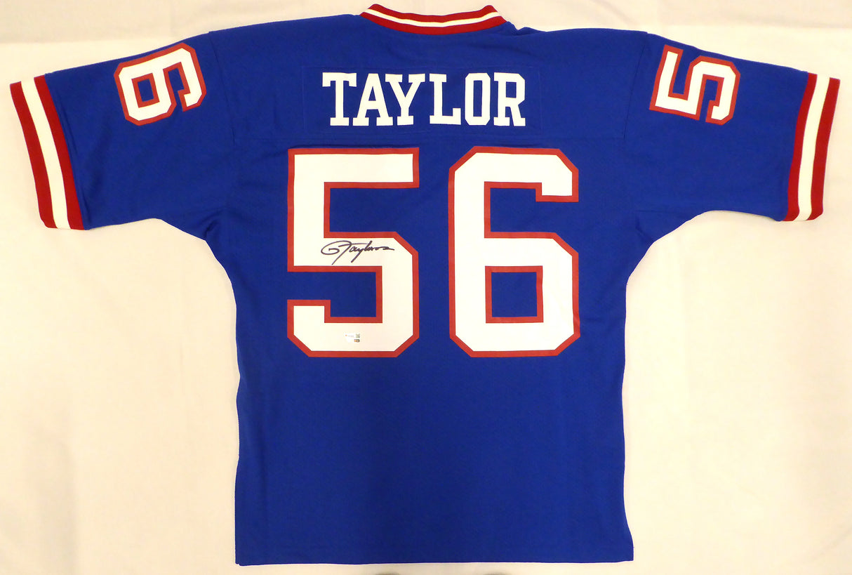 New York Giants Lawrence Taylor Autographed Blue Authentic Mitchell & Ness Jersey Fanatics Holo #QL84395480