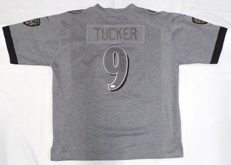 Baltimore Ravens Justin Tucker Autographed Gray Nike Jersey JSA #B257053