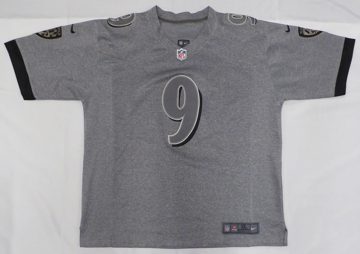 Baltimore Ravens Justin Tucker Autographed Gray Nike Jersey JSA #B257053