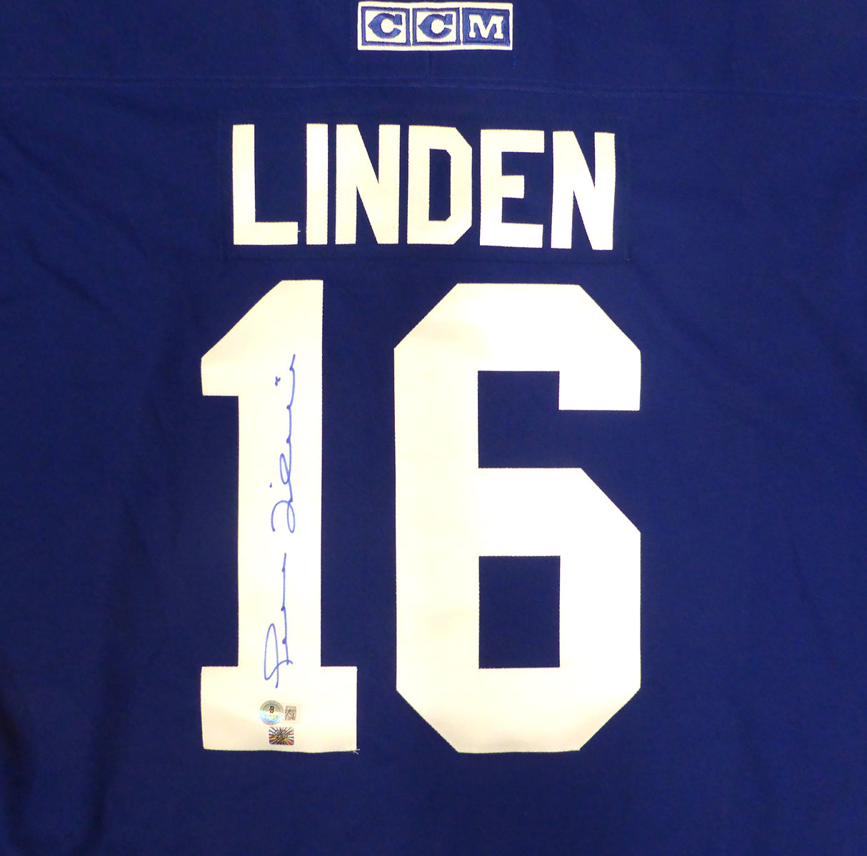 Vancouver Canucks Trevor Linden Autographed Blue CCM Jersey Beckett BAS QR #BP55358