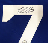 Tampa Bay Lightning Victor Hedman Autographed Blue CCM Jersey Beckett BAS QR #BP55345