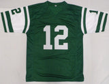 New York Jets Joe Namath Autographed Green Jersey Beckett BAS QR #1W535621