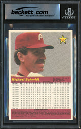 Mike Schmidt Autographed 1984 Donruss Action All Stars Card #57 Philadelphia Phillies Beckett BAS #16545864