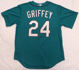 Seattle Mariners Ken Griffey Jr. Autographed Teal Nike Jersey Size L Beckett BAS QR #W242167