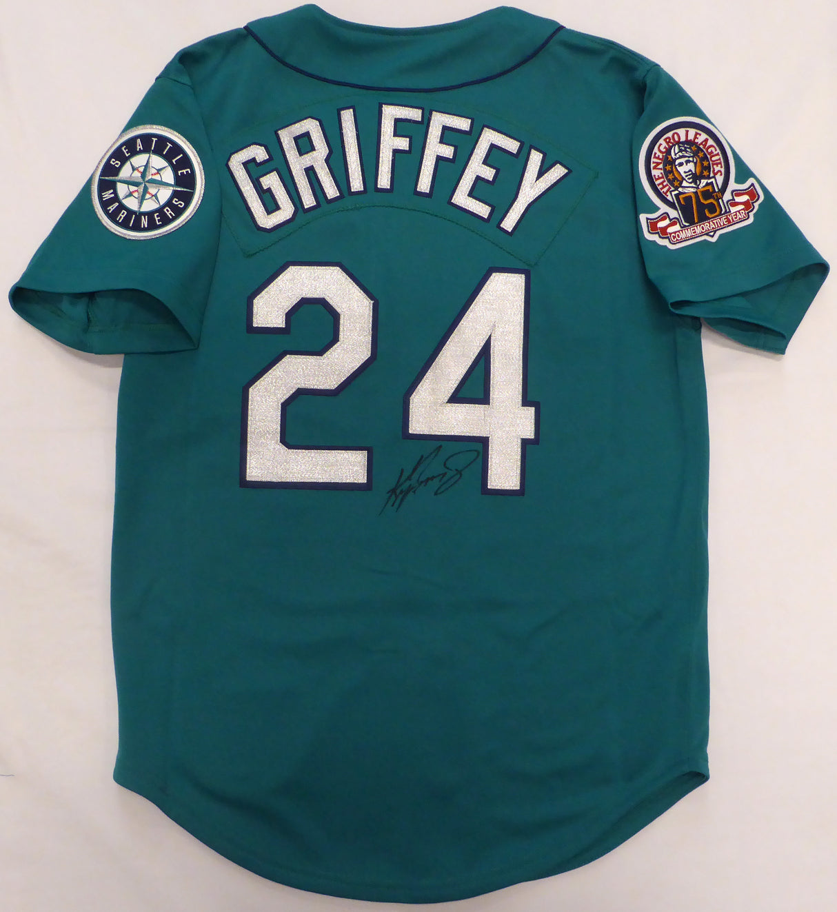 Seattle Mariners Ken Griffey Jr. Autographed Teal 1995 Mitchell & Ness Authentic Jersey Size 40 Beckett BAS QR #W242465