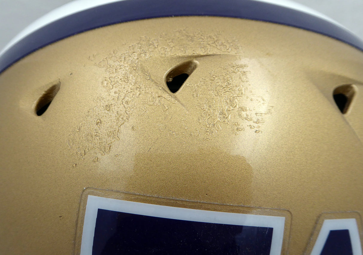 Warren Moon Autographed Gold Speed Authentic Full Size Helmet Washington Huskies "HOF 06" MCS Holo #82059