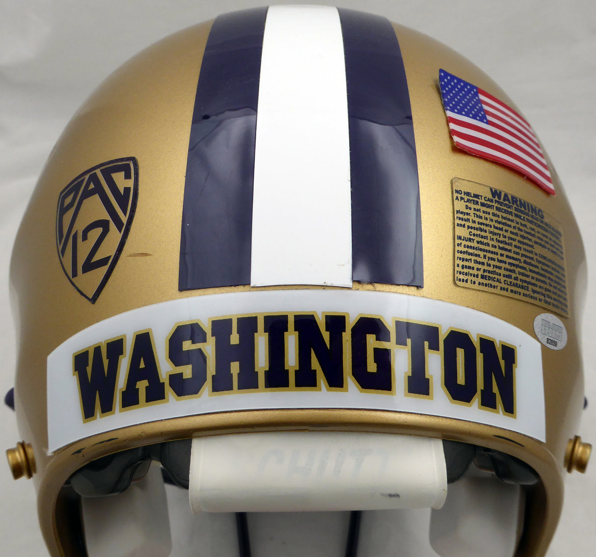 Warren Moon Autographed Gold Speed Authentic Full Size Helmet Washington Huskies "HOF 06" MCS Holo #82059