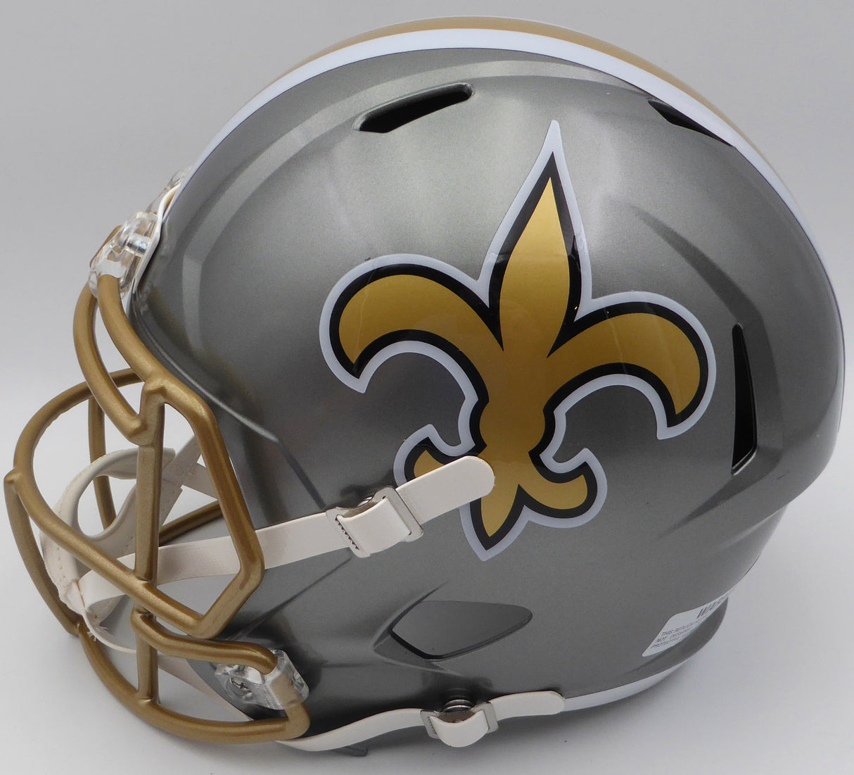 Alvin Kamara Autographed Flash Gold Full Size Replica Helmet New Orleans Saints Beckett BAS QR #1W403127