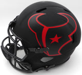 Nico Collins Autographed Eclipse Black Full Size Replica Helmet Houston Texans (Scratches) Beckett BAS QR #1W433069