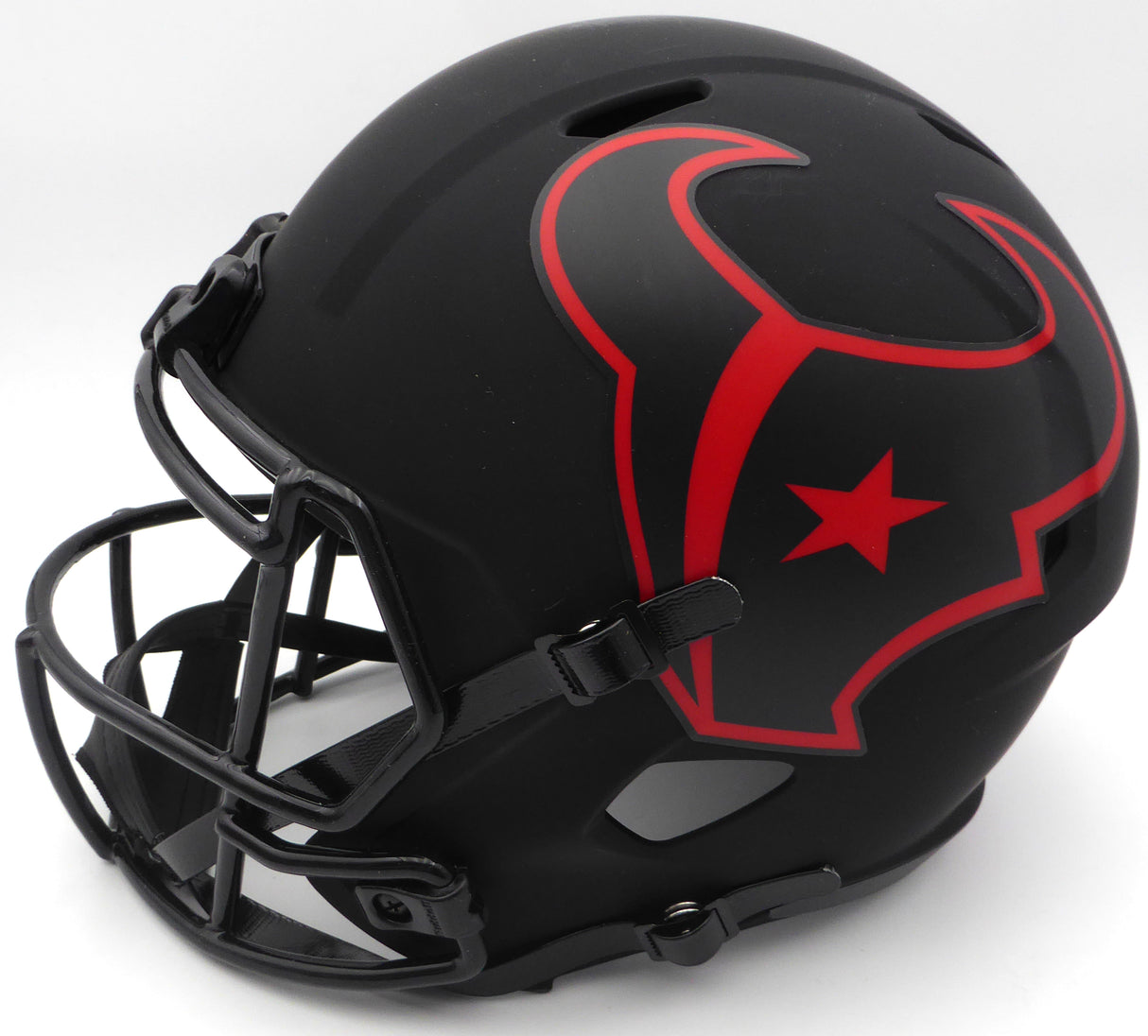 Nico Collins Autographed Eclipse Black Full Size Replica Helmet Houston Texans (Scratches) Beckett BAS QR #1W433073