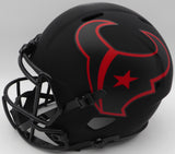 Nico Collins Autographed Eclipse Black Full Size Replica Helmet Houston Texans (Scratches) Beckett BAS QR #1W433071