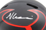 Nico Collins Autographed Eclipse Black Full Size Replica Helmet Houston Texans (Scratches) Beckett BAS QR #1W433070