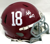 Will Anderson Autographed Alabama Crimson Tide Mini Helmet (Smudge) Beckett BAS QR #WU70086