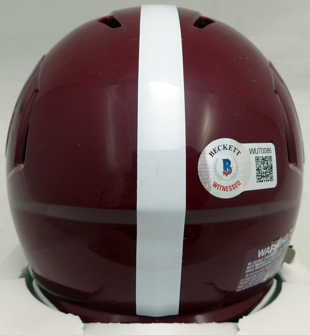 Will Anderson Autographed Alabama Crimson Tide Mini Helmet (Smudge) Beckett BAS QR #WU70086