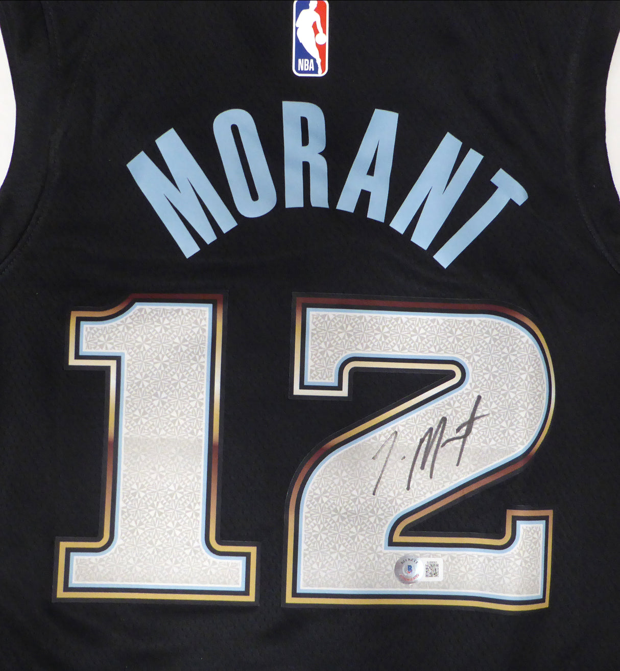 Memphis Grizzlies Ja Morant Autographed Black Nike City Edition Jersey Size L Beckett BAS QR #BJ68061