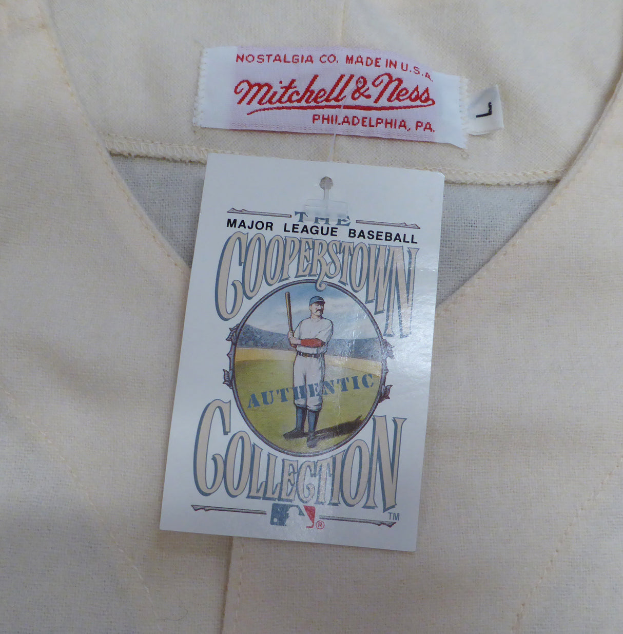 Cleveland Indians Al Lopez Autographed Cream Authentic Mitchell & Ness Jersey Size L Beckett BAS QR #BK44629