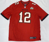 Tampa Bay Buccaneers Tom Brady Autographed Red Nike SB Patch Jersey Beckett BAS QR #AC41040