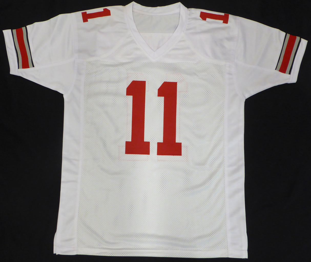 Ohio State Buckeyes Jaxon Smith-Njigba Autographed White Jersey Beckett BAS QR #WW79766