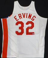 ABA New Jersey Nets Julius "Dr. J" Erving Autographed White 1973-74 Mitchell & Ness Jersey Size XXL Beckett BAS QR #W858284