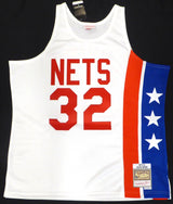 ABA New Jersey Nets Julius "Dr. J" Erving Autographed White 1973-74 Mitchell & Ness Jersey Size XXL Beckett BAS QR #W858284