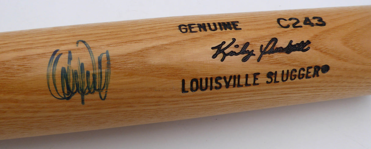 Kirby Puckett Autographed Blonde Louisville Slugger Game Model Bat Minnesota Twins PSA/DNA #AN44534