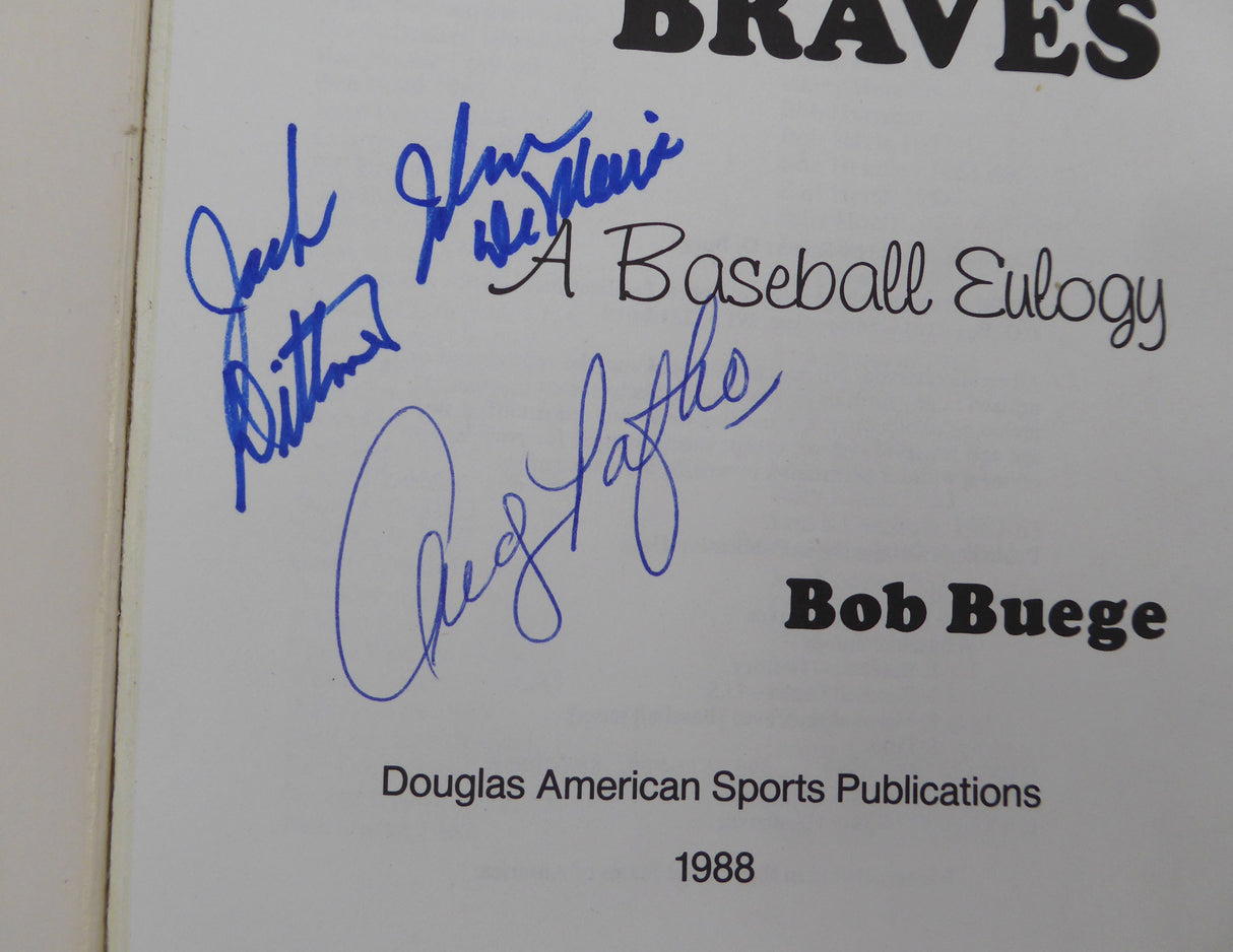 Milwaukee Braves Autographed Book With 5 Signatures SKU #215610