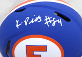 Kyle Pitts Autographed Flat Matte Blue Full Size Speed Authentic Helmet Florida Gators (Cut) Beckett BAS QR #WL15335