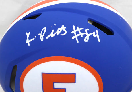 Kyle Pitts Autographed Flat Matte Blue Full Size Speed Authentic Helmet Florida Gators (Cut) Beckett BAS QR #WL15335