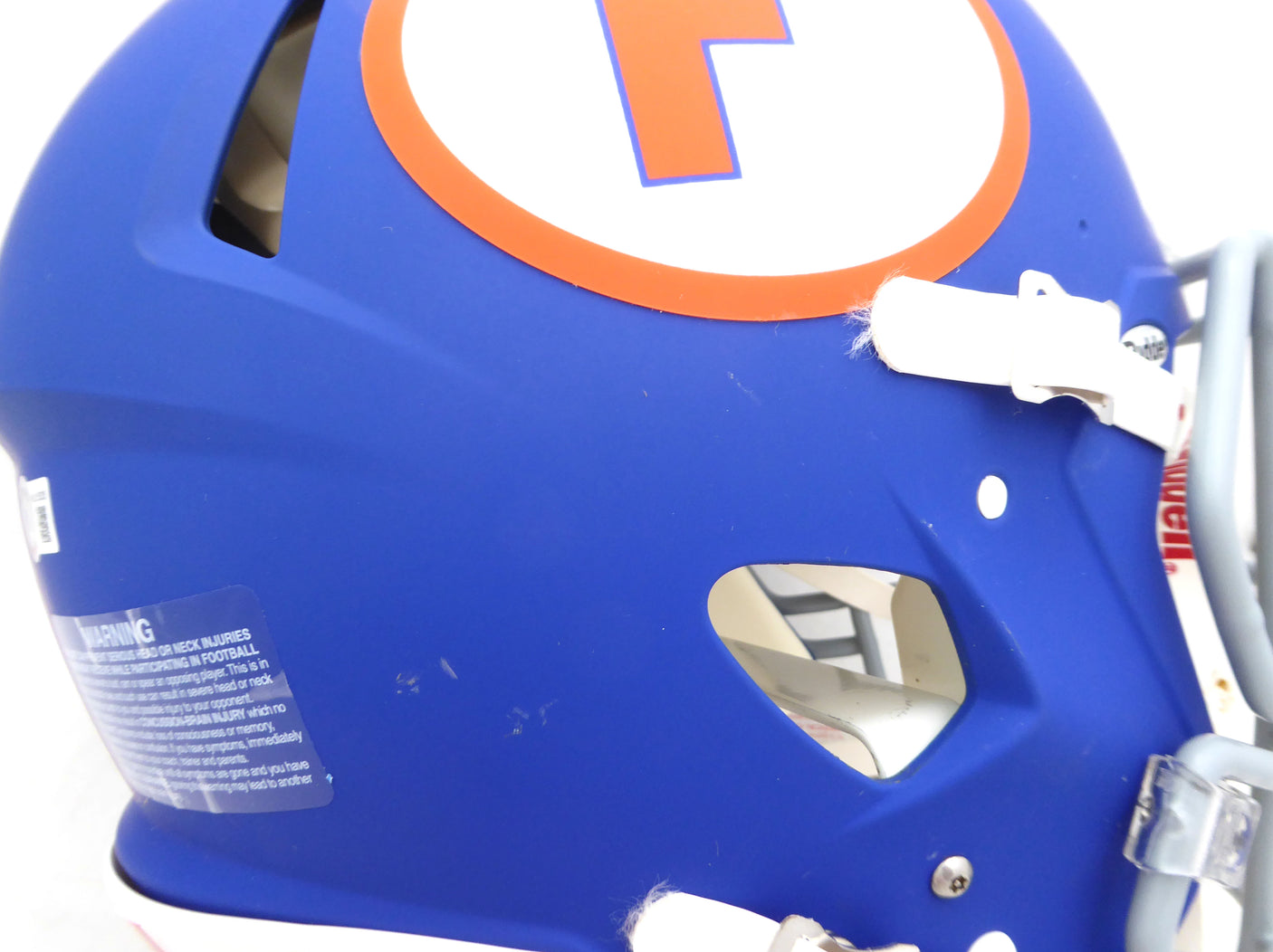 Kyle Pitts Autographed Flat Matte Blue Full Size Speed Authentic Helmet Florida Gators (Cut) Beckett BAS QR #WL15335