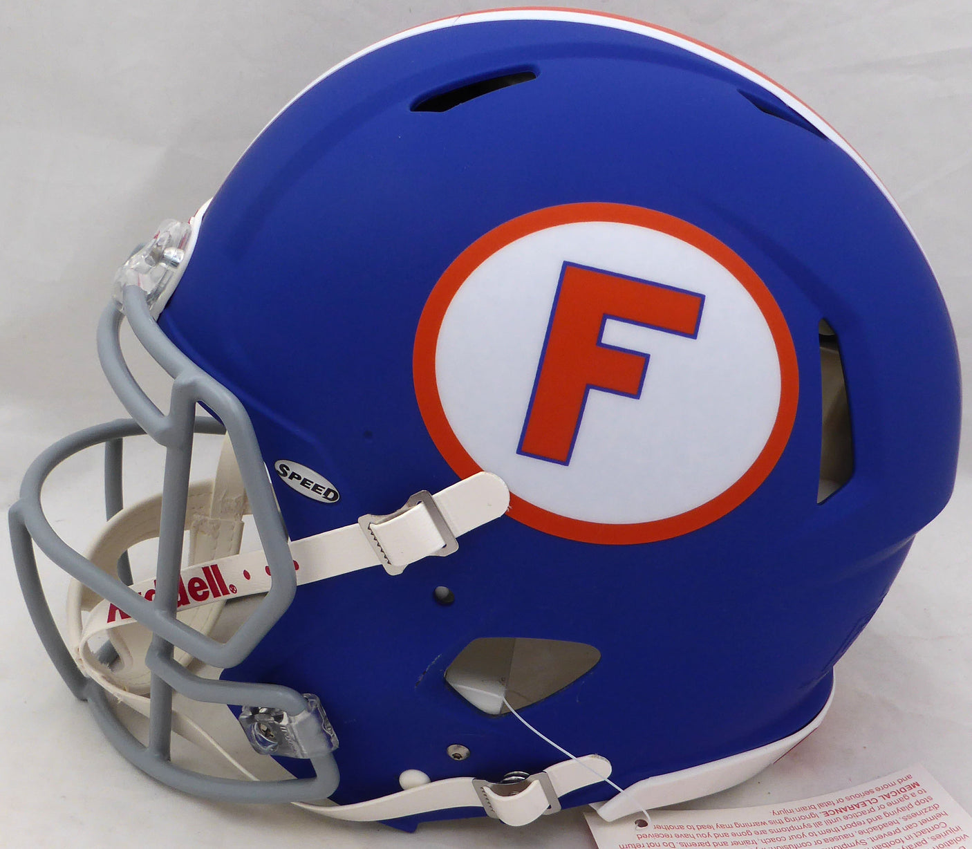 Kyle Pitts Autographed Flat Matte Blue Full Size Speed Authentic Helmet Florida Gators (Cut) Beckett BAS QR #WL15335