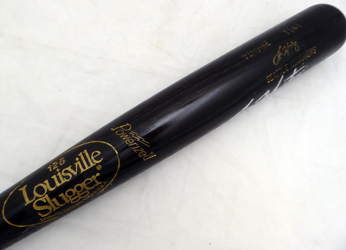 Tino Martinez Autographed Louisville Slugger T141 Game Issued Bat Seattle Mariners Beckett BAS QR #BH26896