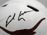 Earl Campbell Autographed White Full Size Replica Helmet Texas Longhorns Beckett BAS QR #W743933