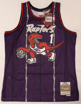 Toronto Raptors Tracy McGrady Autographed Purple Authentic Mitchell & Ness Jersey Beckett BAS QR #W619885