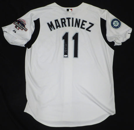 Seattle Mariners Edgar Martinez Autographed White 2003 All Star Authentic Majestic Jersey JSA #KK073331