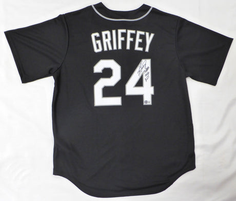 Seattle Mariners Ken Griffey Jr. Autographed Black Nike Jersey "13X AS, 10X GG, A.C.T." Beckett BAS QR #1W448996