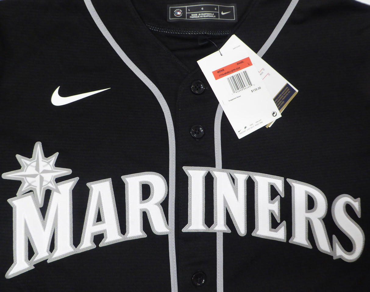 Seattle Mariners Ken Griffey Jr. Autographed Black Nike Jersey Beckett BAS QR #1W448737