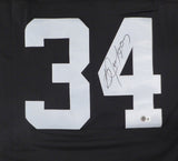 Oakland Raiders Bo Jackson Autographed Black Authentic Mitchell & Ness Jersey Beckett BAS QR #1W615081