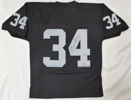 Oakland Raiders Bo Jackson Autographed Black Authentic Mitchell & Ness Jersey Beckett BAS QR #1W615081