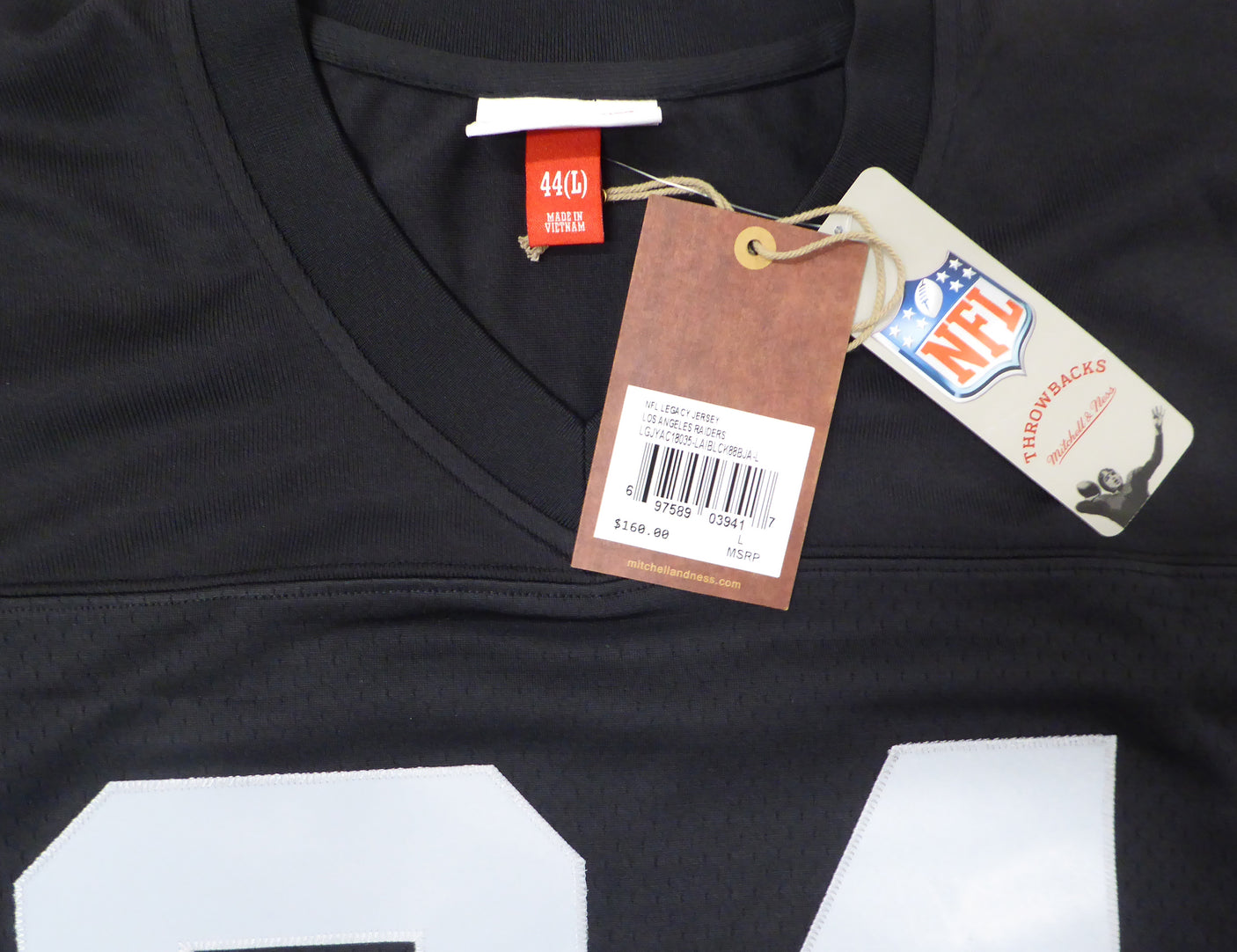 Oakland Raiders Bo Jackson Autographed Black Authentic Mitchell & Ness Jersey Beckett BAS QR #1W615081