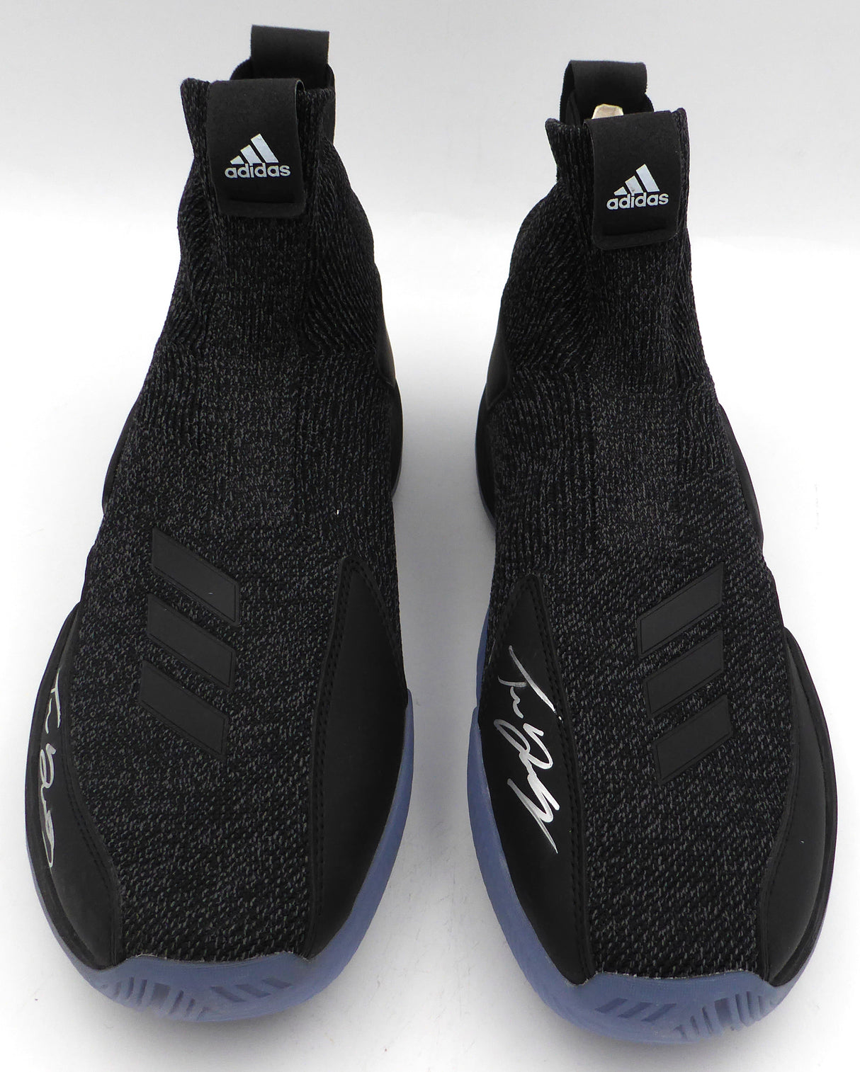 Trae Young Autographed Black Adidas Shoes Atlanta Hawks Light Strike Size 12.5 (Smudged) Beckett BAS QR #BL93440