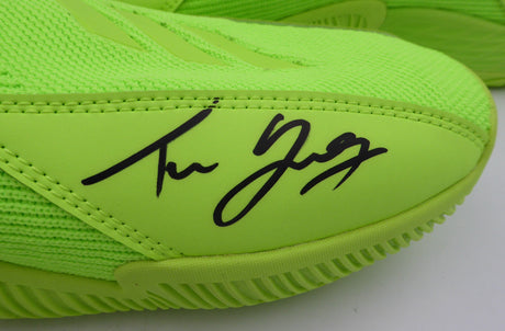 Trae Young Autographed Green Adidas Shoe Atlanta Hawks Light Strike Size 12 Beckett BAS QR #BL93429