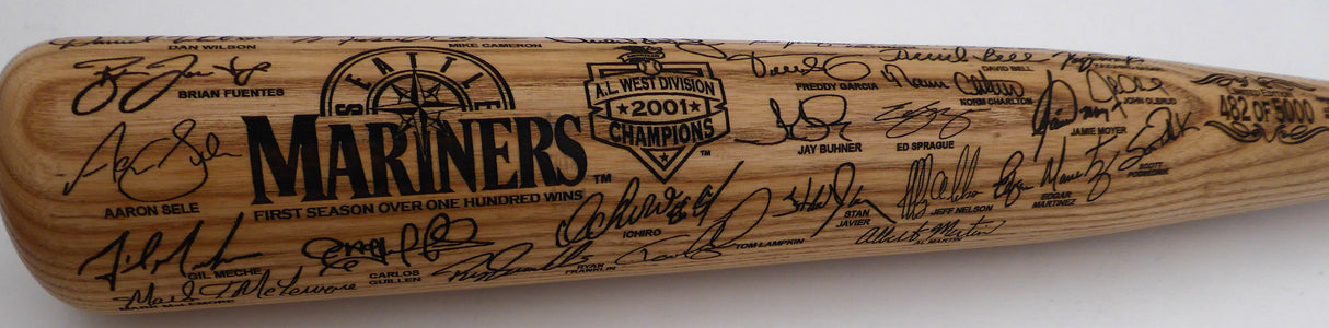 Ichiro Suzuki Autographed 2001 Mariners Commemorative Bat Seattle Mariners Beckett BAS QR #1W835813