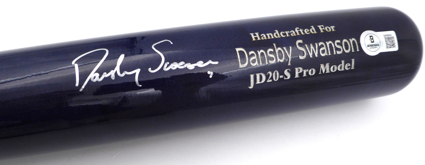 Dansby Swanson Autographed Game Model Marucci Bat Chicago Cubs Beckett BAS QR #BM98950