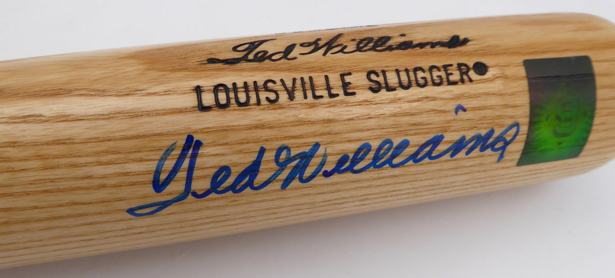 Ted Williams Autographed Louisville Slugger Bat Boston Red Sox Beckett BAS QR #A53576