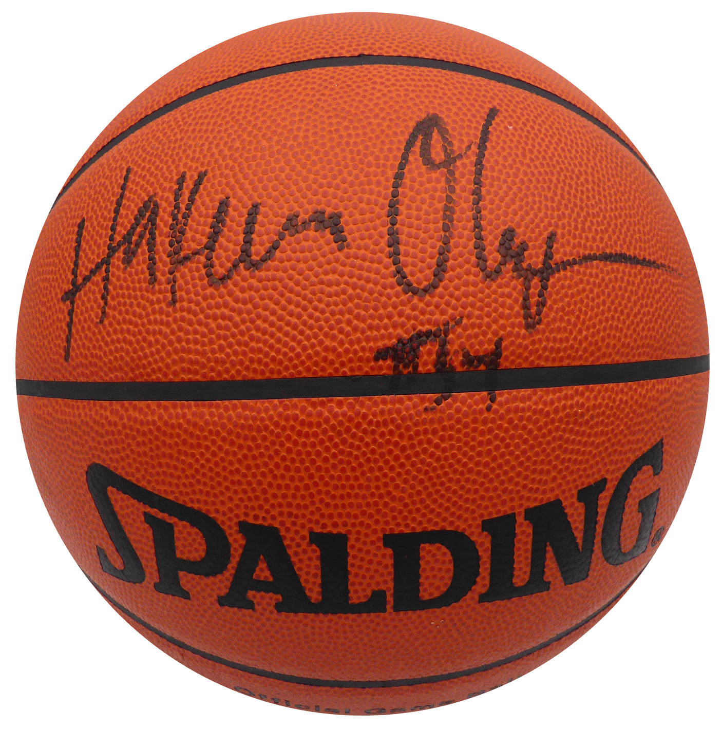 Hakeem Olajuwon Autographed Spalding Official Leather NBA Basketball Houston Rockets JSA #AT76260