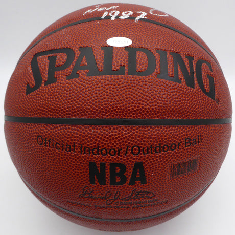 Walt Frazier Autographed Spalding I /O Basketball New York Knicks "HOF 1987" JSA #AT76256