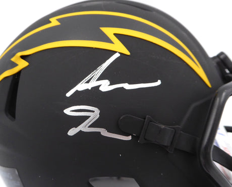 Asante Samuel Jr. Autographed Black Eclipse Speed Mini Helmet Los Angeles Chargers JSA #SD190001