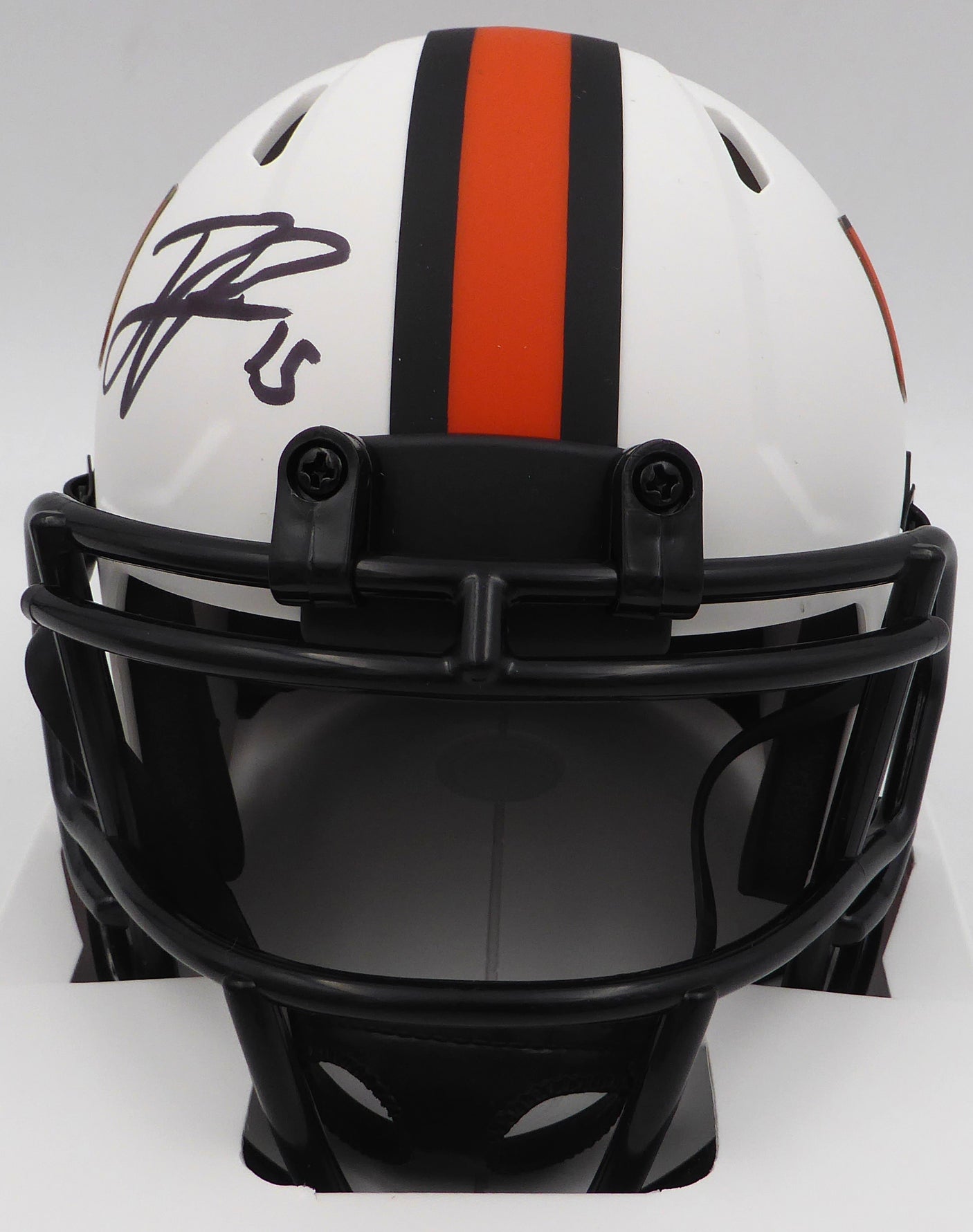 Jaelan Phillips Autographed White Lunar Eclipse Mini Helmet Miami Hurricanes Beckett BAS QR #W461424